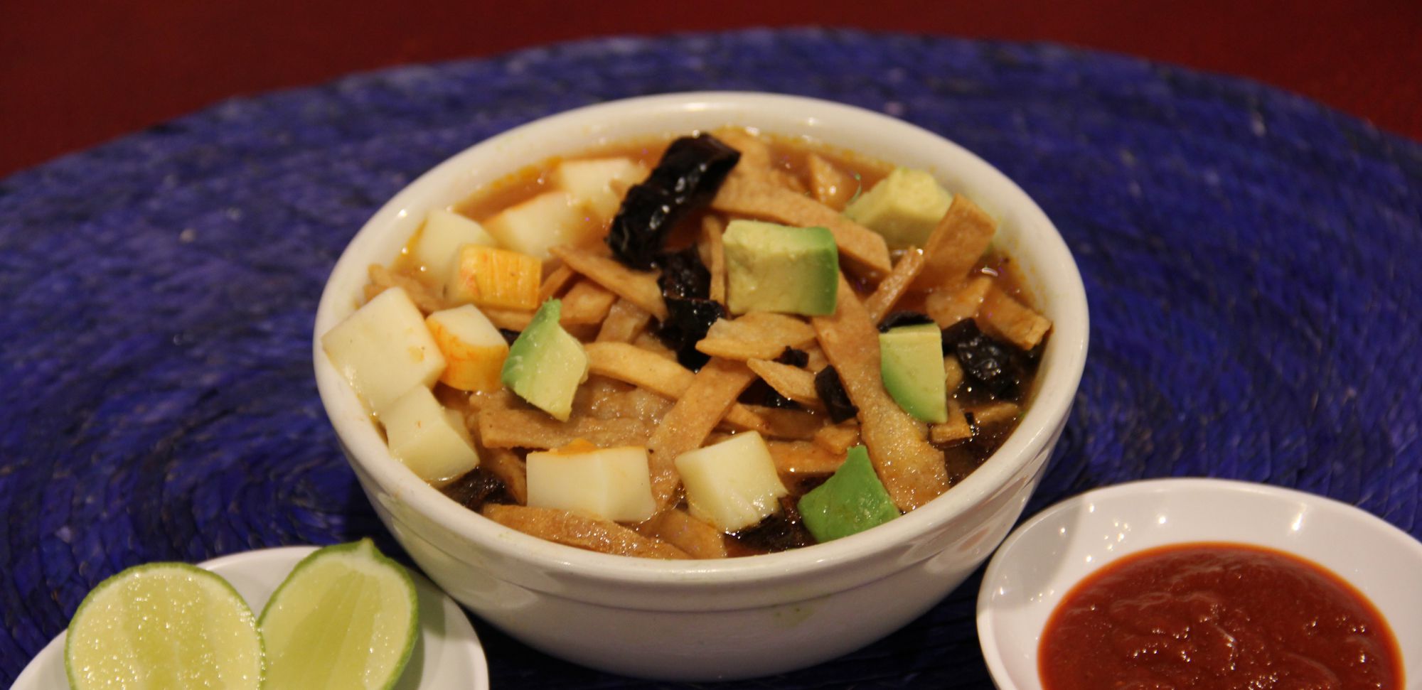 If you're in the mood for soup, you can have our famous tortilla soup.